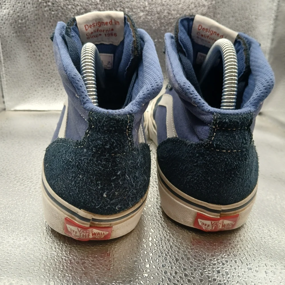 Vans Blue and White High-Top Sneakers Mens Size 7